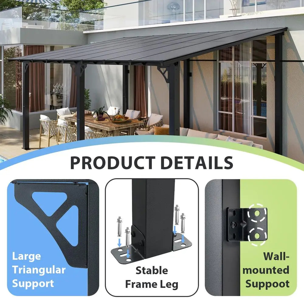 16x 10 Premium Lean-To Gazebo