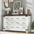 Farmhouse 6 Drawer Wide Dresser for Bedroom
