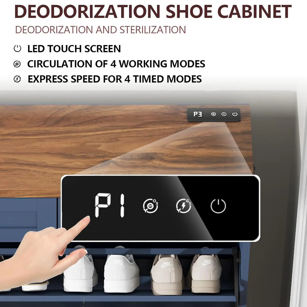 Shoe Cabinet with 2 Flip Drawers and Deodorizing Function